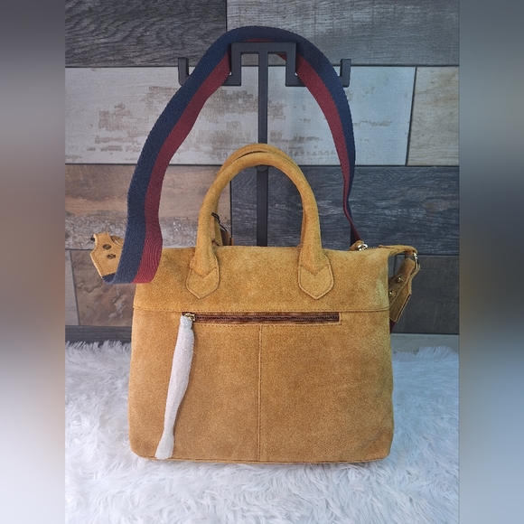 Margot Suede Leather Satchel Crossbody - NWT- A640661 - Picture 2 of 12
